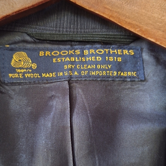 Brooks Brothers Suit Jacket 42R Blue/Gray Wool Check Print  Makers USA - Picture 3 of 9